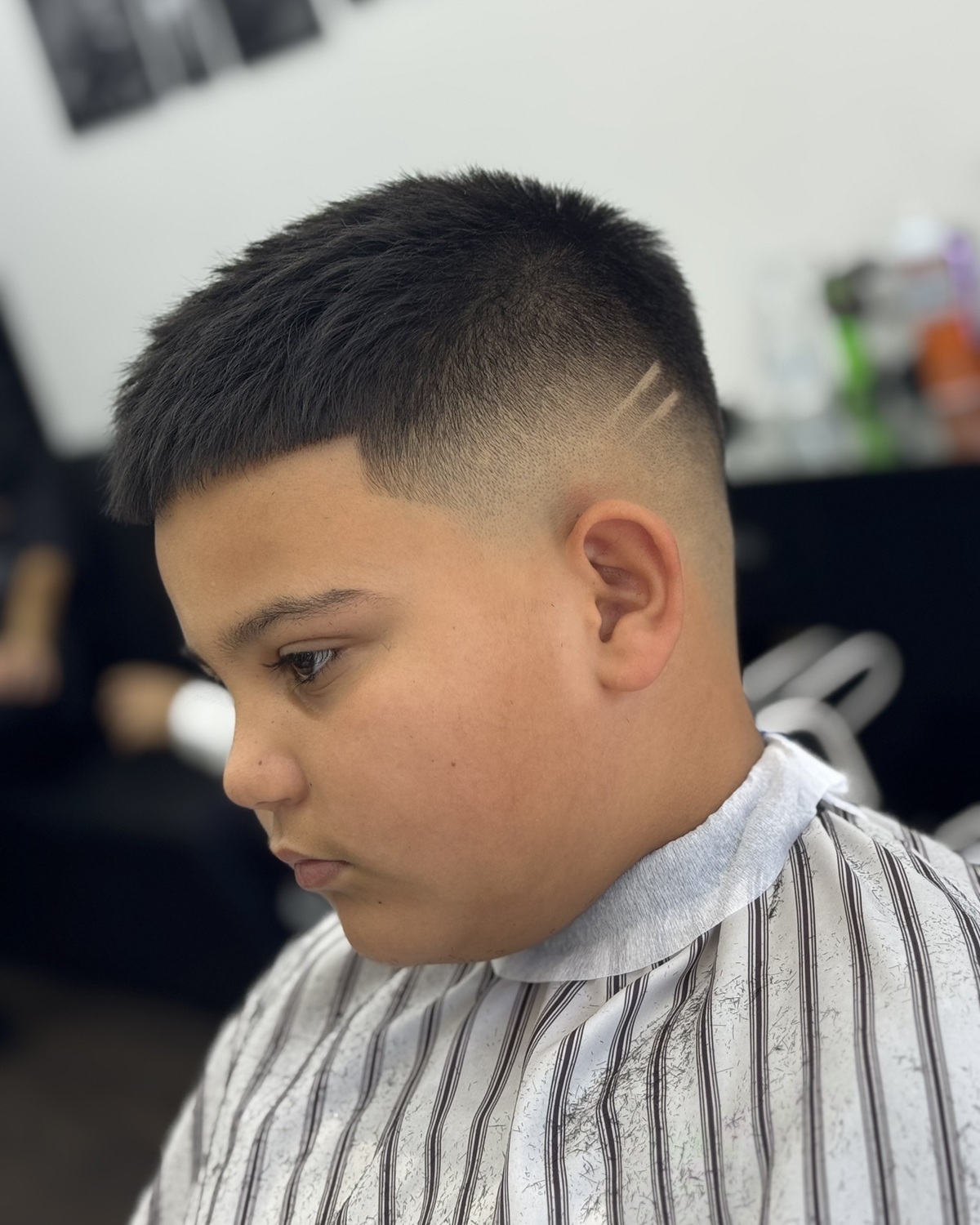 Short classic haircut with a clean fade